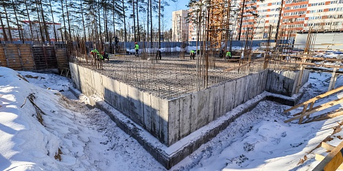 Армирование перекрытия подземной части 1 корпуса – 1 очередь