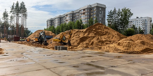 Разработка котлована для устройства фундаментной плиты, 9 корпуса – 2 очередь