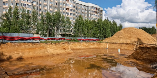 Работы по разработке котлована 6 корпуса – 2 очередь