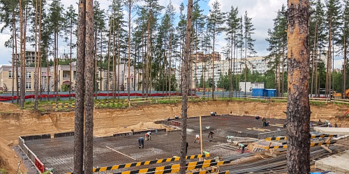 Армирование и устройство опалубки фундаментной плиты, 5 корпуса – 2 очередь