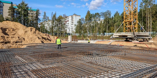 Армирование фундаментной плиты, 8 корпуса – 2 очередь
