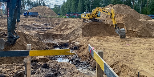 Выполнение земляных работ, устройство котлованов зданий