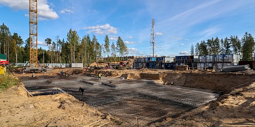 Армирование фундаментной плиты, 8 корпуса – 2 очередь