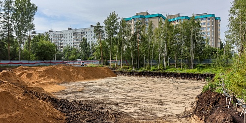 Разработка котлована для устройства фундаментной плиты, 9 корпуса – 2 очередь