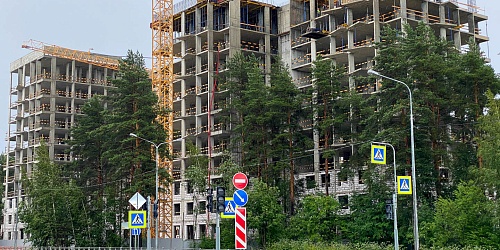 Общий вид на строительство 1 и 2 корпусов – 1 очередь