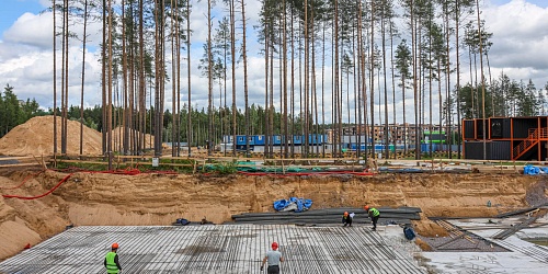 Армирование фундаментной плиты, 5 корпуса – 2 очередь
