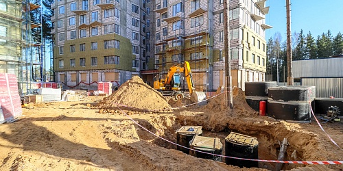 Выполнение работ по устройству внутриплощадочных сетей водопровода и канализации. Очередь 1