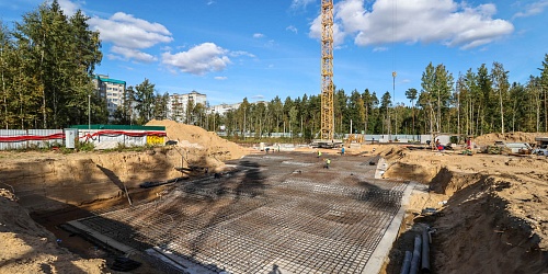 Армирование фундаментной плиты, 8 корпуса – 2 очередь