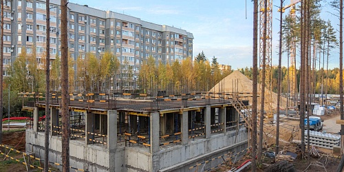 Устройство монолитного каркаса здания, 6 корпуса – 2 очередь
