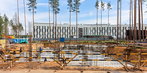 Завершение работ по устройству фундаментной плиты, 7 корпуса – 2 очередь
