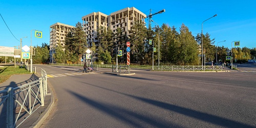 Общий вид на строительство, завершены работы по возведению монолитных конструкций зданий – 1 очередь