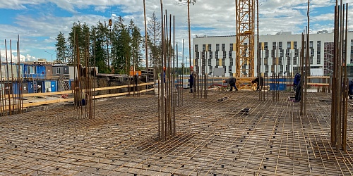 Армирование перекрытия 1 этажа, 7 корпуса – 2 очередь