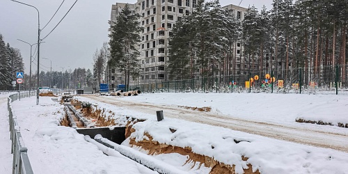 Выполнение работ по устройству внеплощадочных сетей теплоснабжения и водоотведения
