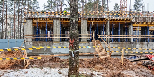 Выполнение работ по устройству плиты перекрытия 1-го этажа, 2 корпуса - 1 очередь