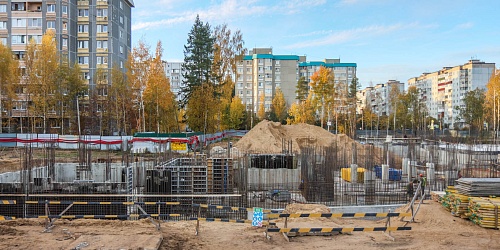 Устройство монолитного каркаса здания, 8 корпуса – 2 очередь