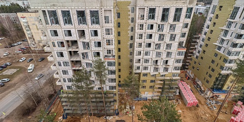 Выполнение работ по устройству навесного вентилируемого фасада. Монтаж внутренних инженерных сетей и систем. Корпус 2 – 1 очередь