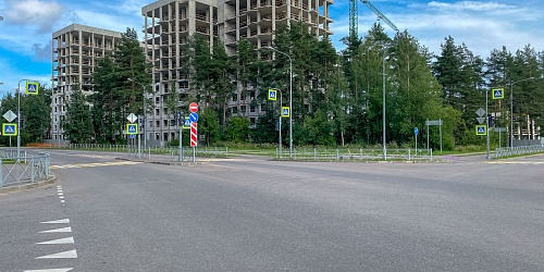 Общий вид на строительство 1 и 2 корпусов, выполнение работ по устройству каменной кладки 5-6 этажей – 1 очередь